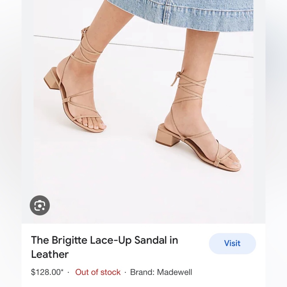 Madewell The Brigitte Lace-Up Sandal in Leather